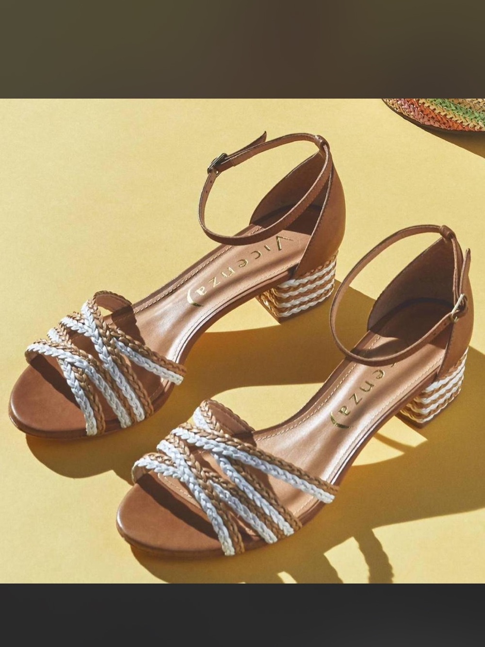 Vicenza Raffia Block-Heeled
Sandals from Anthropologie